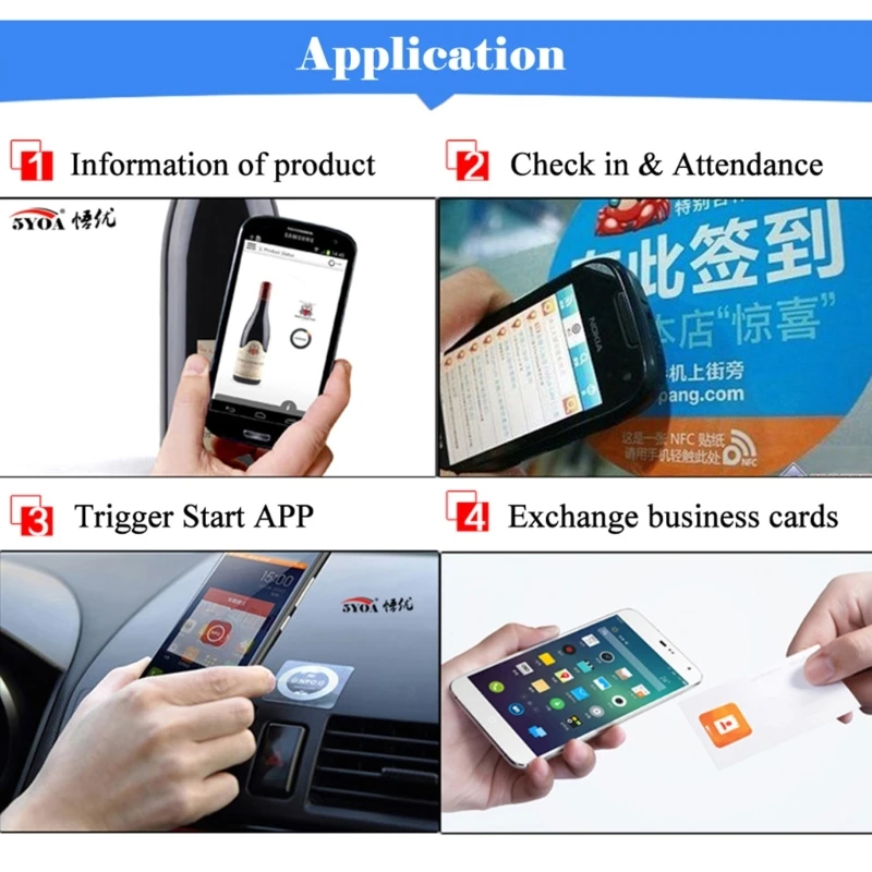 

White NFC213 Stickers Protocol ISO 14443A 13.56MHz Tag NTAG 213 Label RFID