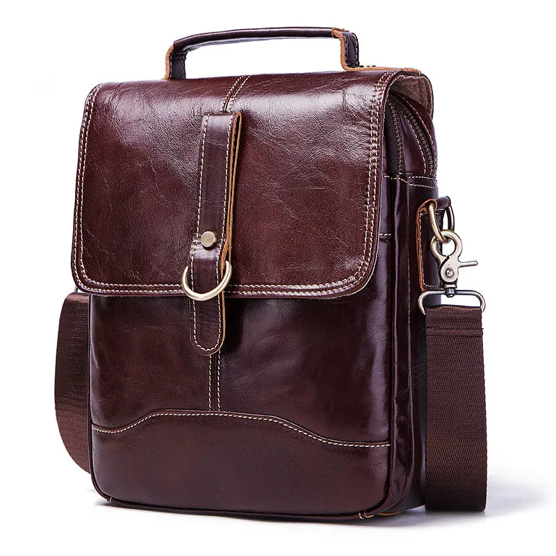 

2023 Genuine Leather Cross Bag for Men High Quality Male Messenger Shoulder Bag Large Capacity Travel Handbag