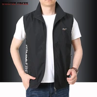 mens sleeveless vest 2022spring and autumn thin quick drying fishing vest leisure breathable vest outdoor mountaineering jacket