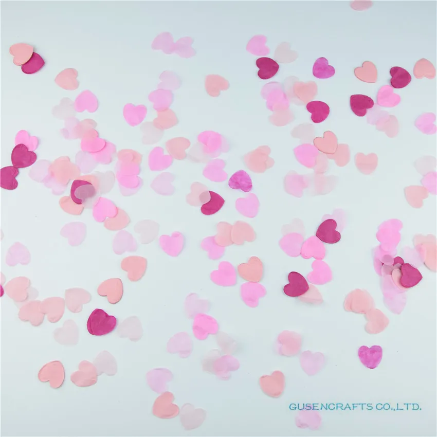 Лот 1000 2,5 см/1 дюйм сердце Форма Свадебные конфети из мягкой бумаги для конфетти для украшения стола на День рождения и пиньята.