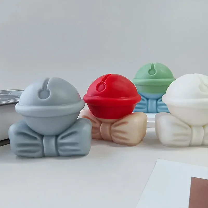 3D силиконовая форма для рождественского колокольчика, банта, носка, свечи, для изготовления изделий из гипса, смолы, воска, мыла, украшений, декора для дома, подарков. (art.: 3920dcb994d14) - 3920dcb994d14