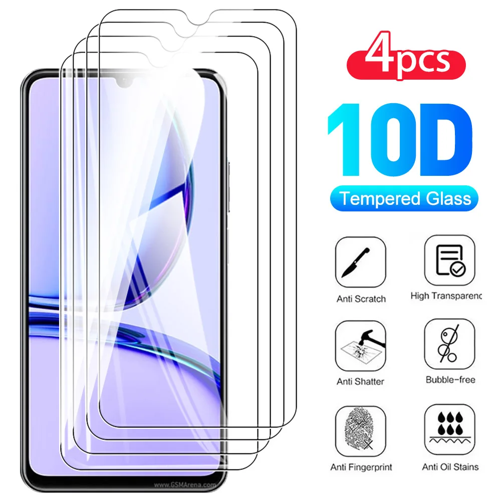 Защитная пленка 9H для Realme C53 4G, 4 шт.
