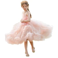 pink princess ball gowns wedding tutu dresses for girls party flower girl dresses sleeveless prom 2 13 years