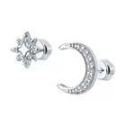 Серьги SKLV из серебра с фианитами, Серебро, 925, Женские, Серьги 2022 тренд, Оригинальная продукция