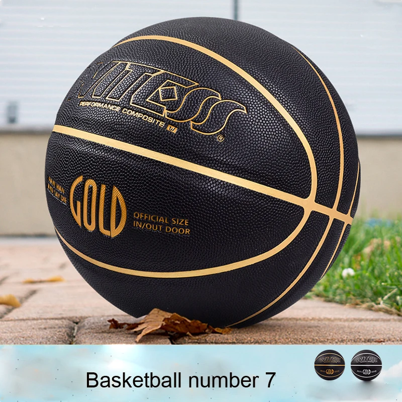 

Basketball Factory Black Students Adult Indoor And Outdoor Wear-Resistant Pu Handle 7 Basketball Wholesale