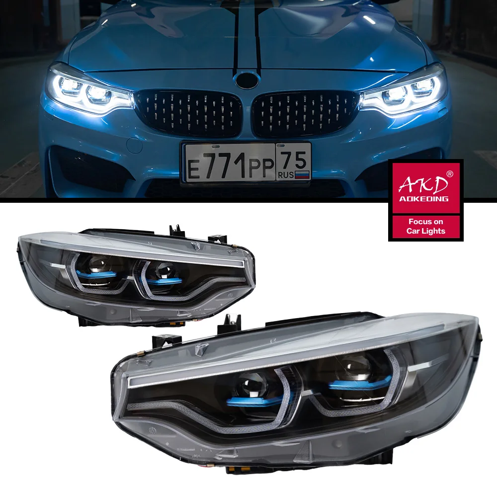 

Headlight For BMW 4 Series F32 M3 Head Lights Laser Style Replacement DRL Daytime lights Lighthouse Projector Facelift