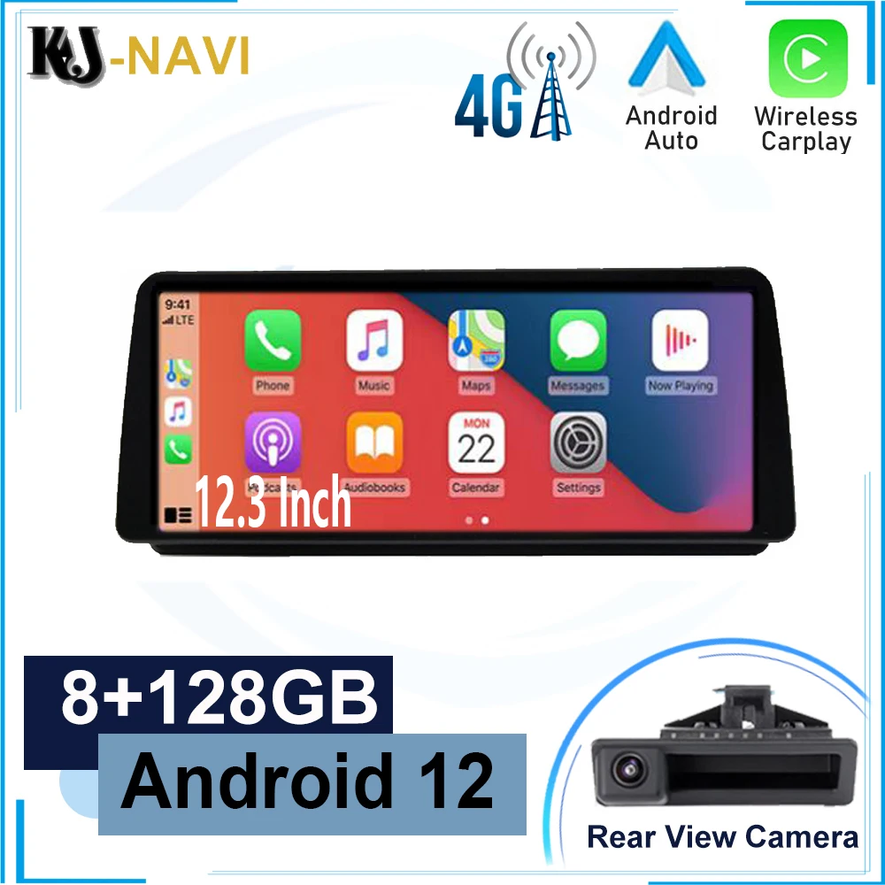 Автомобильный мультимедийный плеер экран 12 3 дюймов IPS 1920*720P 8G + 128G Android для BMW серии