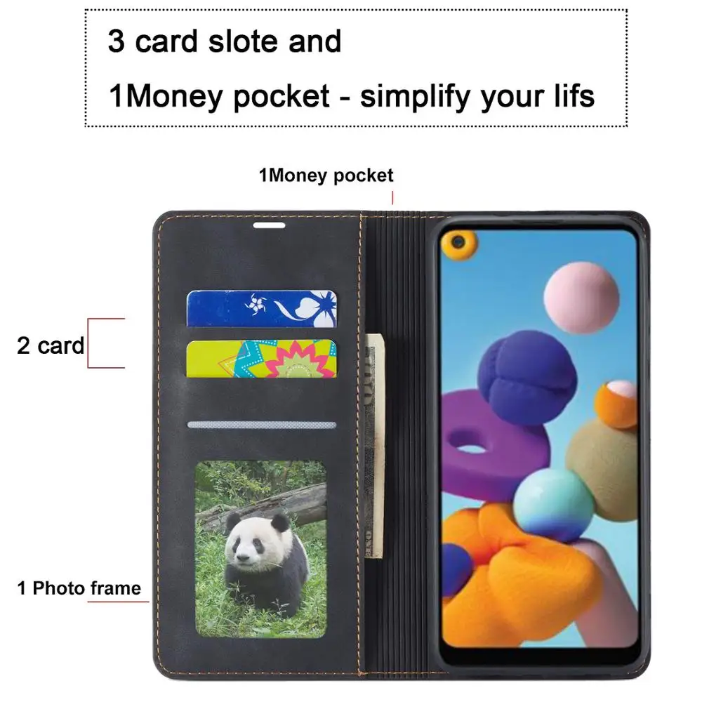 Leather Wallet Case For Samsung Galaxy S7 S8 S9 Plus S10 S20 S21 FE S22 S23 Ultra Note 9 10 20 Holder Flip Stand Bag Phone Cover