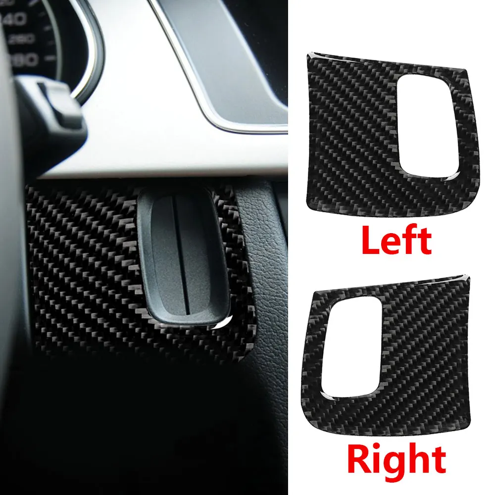 

Black Carbon Fiber Car Keyhole Sticker Ring Cover Protector Trim Decals For Audi A4 A5 B8 Q5 2009-2017 Modification Accessories