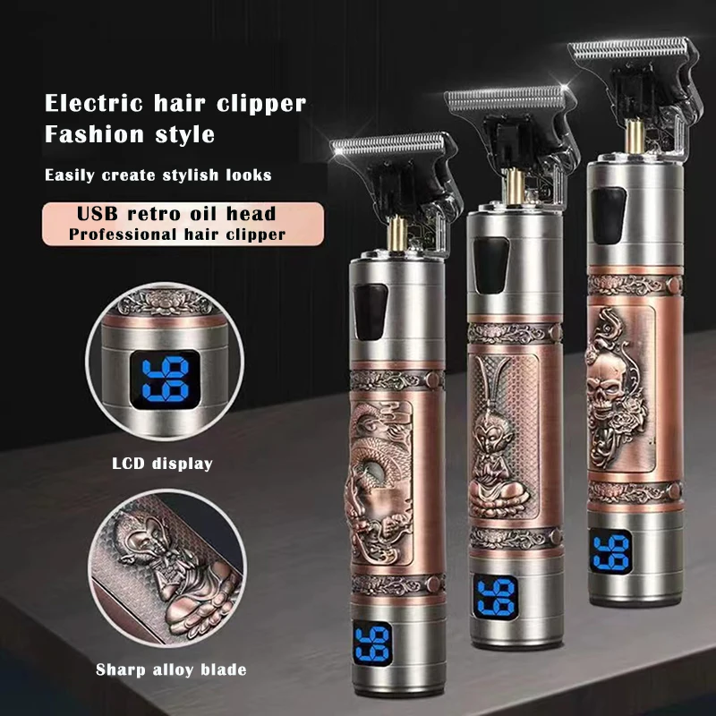 T9 электрическая машинка для стрижки волос перезаряжаемая мужская бритва триммер