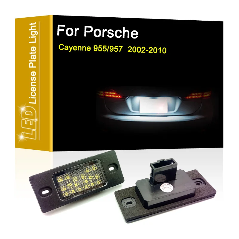 

12V LED Number Plate Lamp For Porsche Cayenne 955/957 (Chassis model 9PA/9PA1) 2002-2010 White License Plate Light Assembly