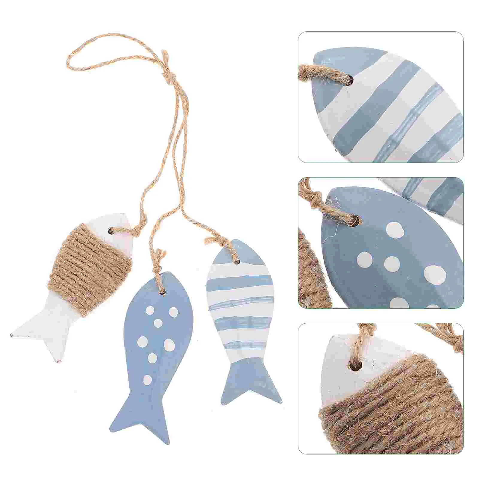 

Nautical Wooden Wall Hanging Ornaments Wood Decoration Ocean String Cutout Pendant Wooden Wall Ornaments for Home Poisson