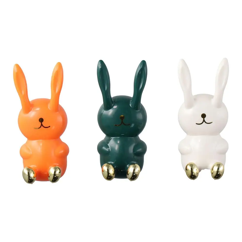 

Rabbit Shape Socket Hooks Cartoon Wall Hooks Creative Design Cup Holder for Bathroom