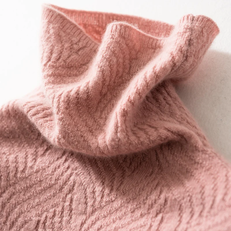 

Женский свитер-водолазка из смеси кашемира и хлопка, Осень-зима 2022