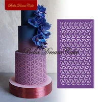 weave texture mesh stencil diy royal cream choaolate fondant mould fabric wedding cake border template cake decorating tools