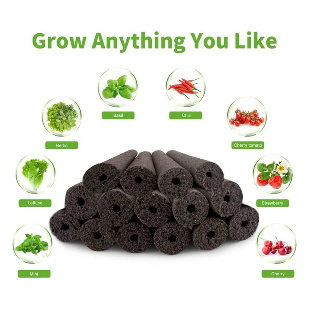 

96 Piece Hydroponic Planting Set For Plant-Hydroponics Soilless Grow Sponges Planting Basket Kit Planting Hydroponics System