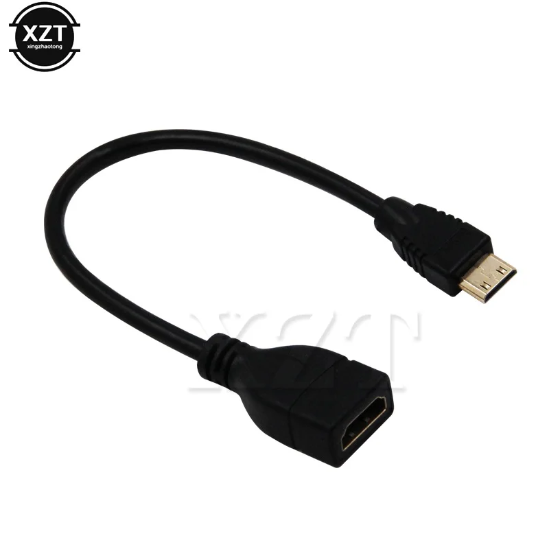 Фото Новинка 1,4 1080p 3D позолоченный мини HDMI-совместимый с HDMI переходник с разъемом «штырь-гнездо» для ТВ камеры планшетов м №3
