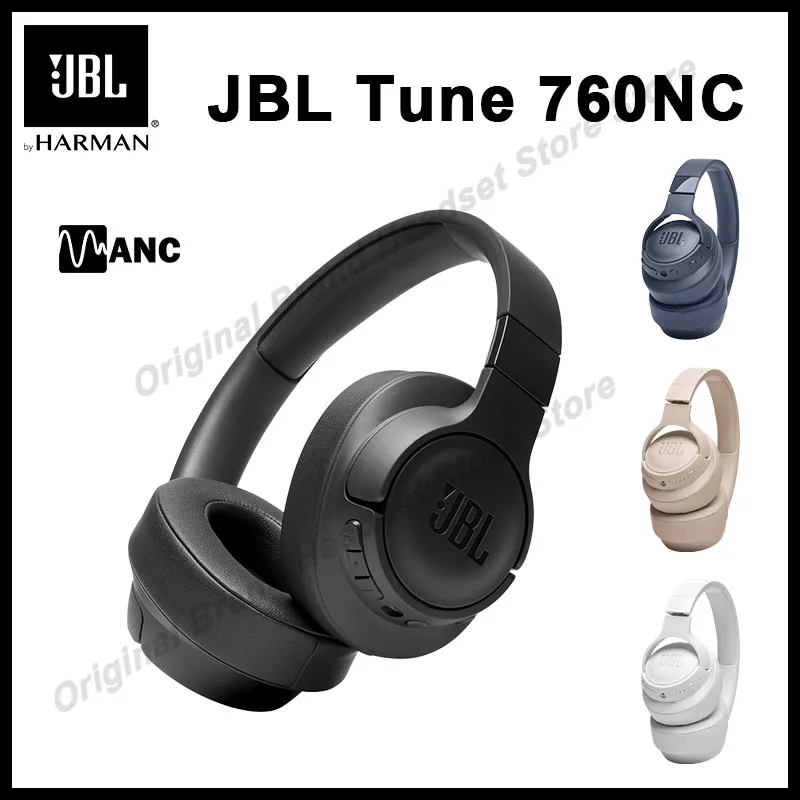 

Оригинальная Беспроводная Bluetooth-гарнитура JBL TUNE 760NC, T760NC, шумоподавляющая гарнитура с чистыми басами, игровая Спортивная гарнитура с микрофоном