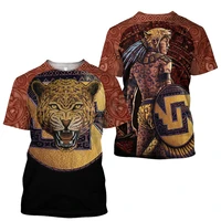 jaguar warrior aztec mexican shirt 3d printed t shirts women for men summer tees short sleeve t shirts