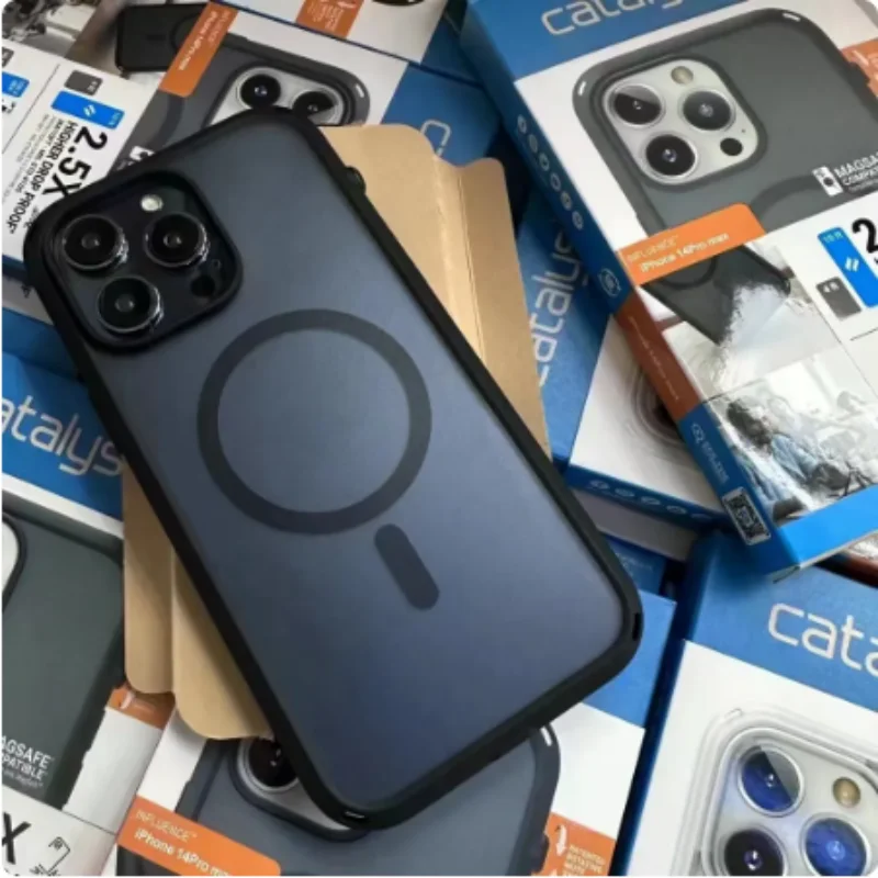Transparente fosco Anti Drop Phone Case, adequado para iPhone 13 Pro, Magsafe, forte magnético, iPhone 14 Plus Pro Max, catalisa