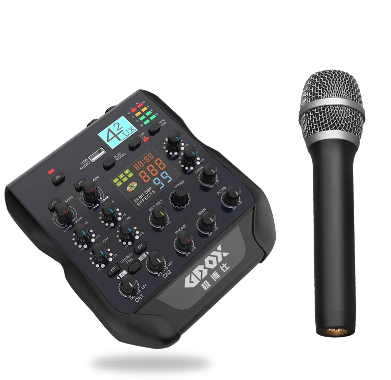 

JIboshi 2020 new podcast equipment, 4-channel mixer sound card, studio podcast kit external interface USB audio interface mixer