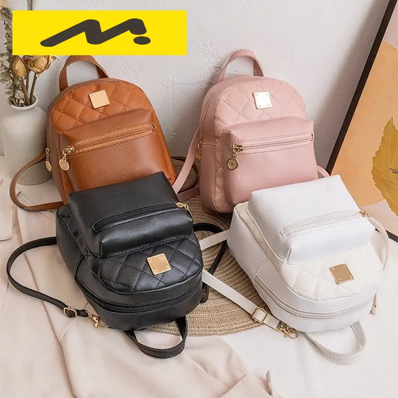 PU Leather Shoulder Mini Small Backpack Multi-Function Ladies Phone Pouch Pack Ladies School Backpack Bags for Women Mochilas