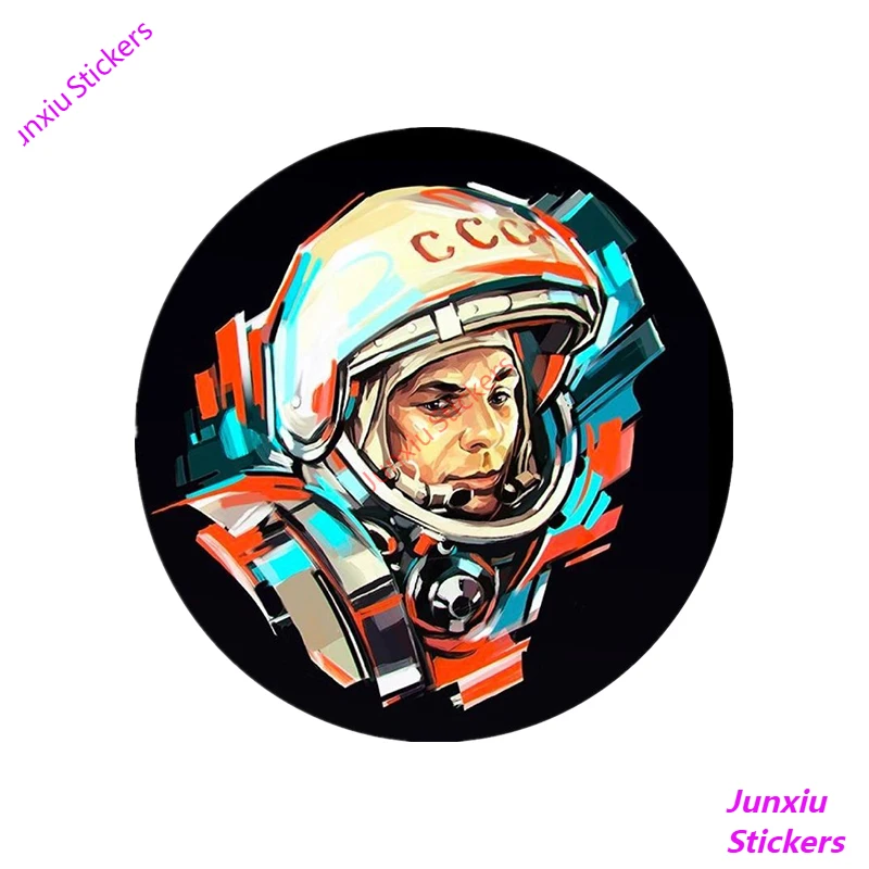 

Cartoon Yuri Gagarin Soviet Astronaut Car Sticker for Bumper Window Laptop Windshield Waterproof Auto Accessories KK15*15cm
