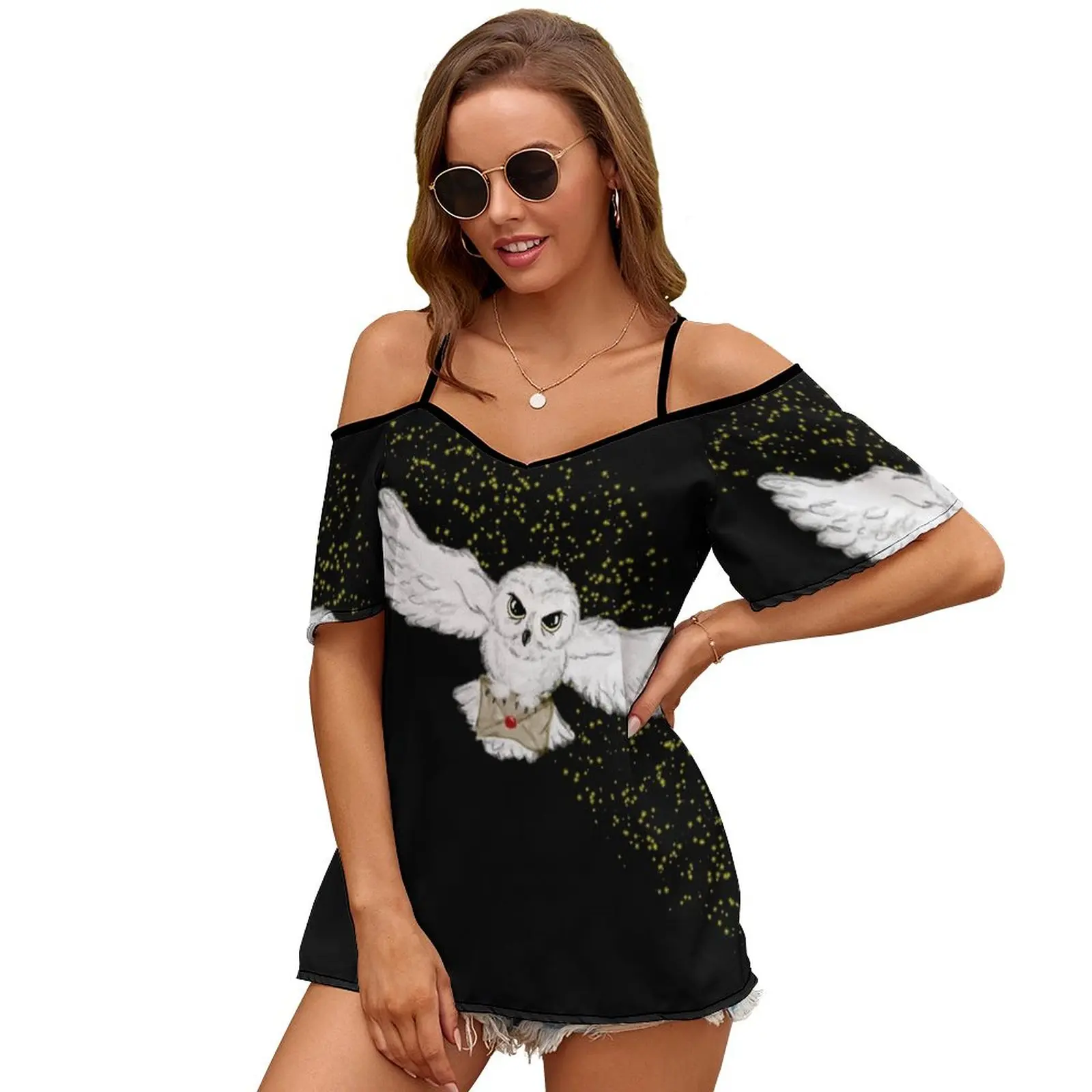 Женская летная Сумка-тоут с принтом совы на молнии |