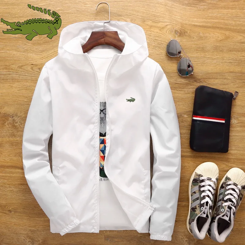 

Куртка-бомбер с капюшоном на молнии, Всесезонная ветровка в стиле хип-хоп, спортивная одежда с вышивкой, верхняя одежда, Солнцезащитная одеж...