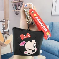 cartoon silicone coin purse keychain trend cute mickey mouse storage bag car key chain creative gift