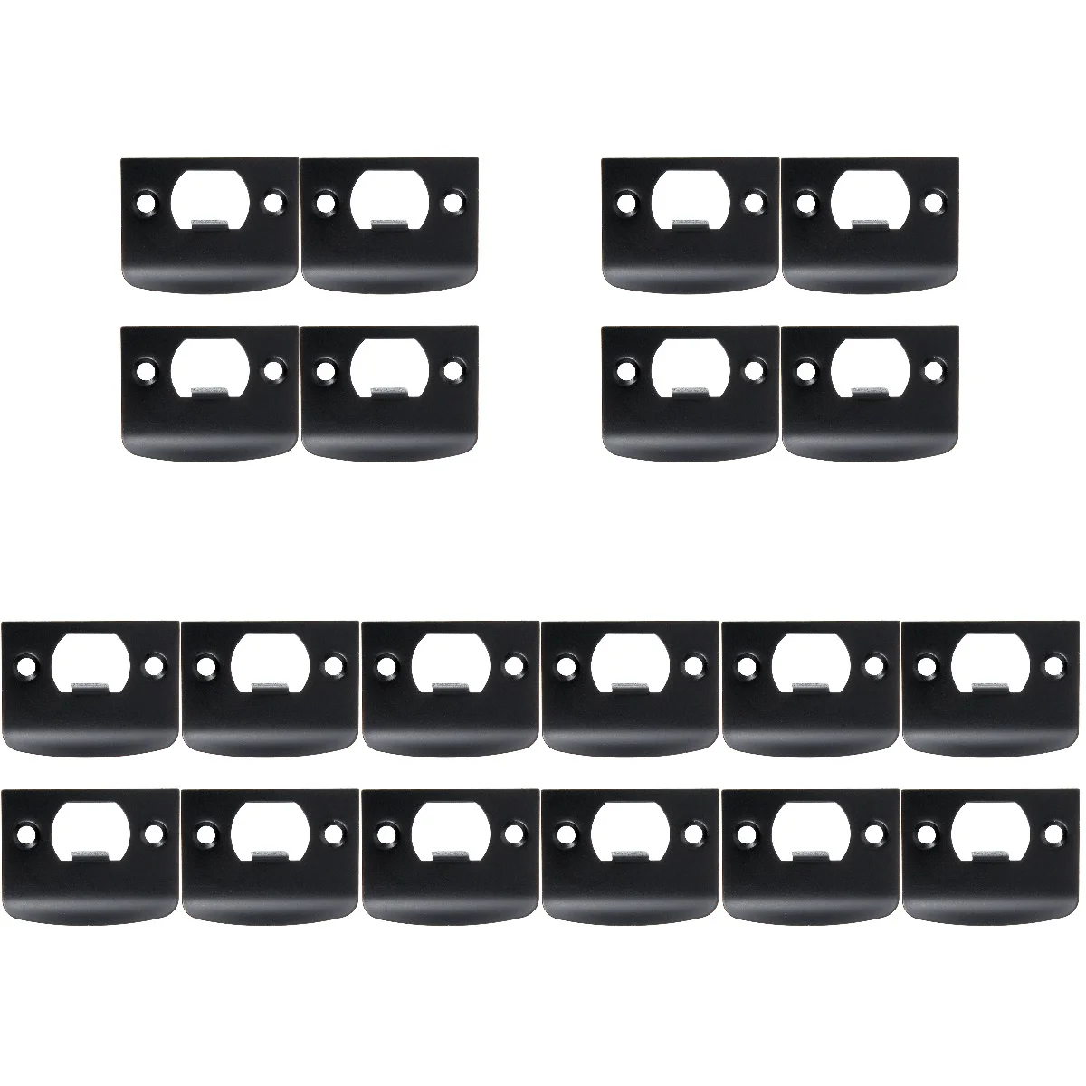 

20 Pcs Cam Block Door Kick Plate Front Reinforcement Kit Stainless Steel Plates Flapper Accessories Black Deadbolt Strike Pad