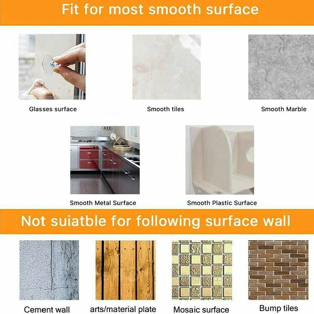 

High Quality Vacuum Suckers Wall Hanger PVC Strong Suction Cup Holder 53mm Bathroom Car Racks Clear Screw Hooks