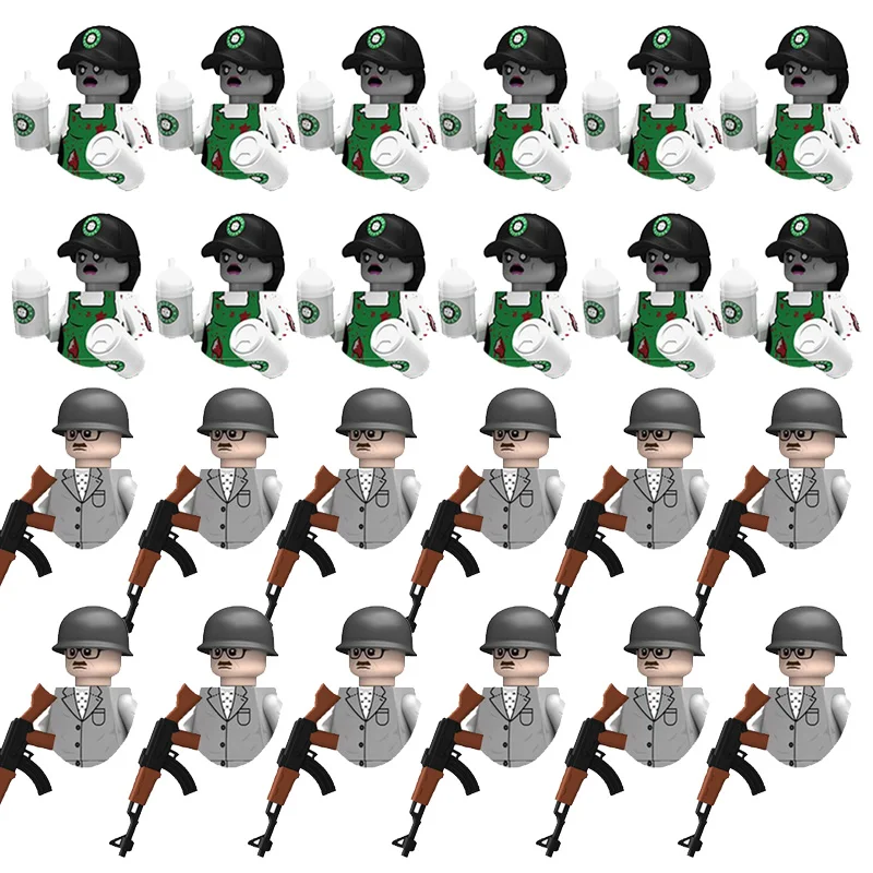 Фигурки героев немецких войн пехотных второй солдат зомби Хэллоуин ужасы серия