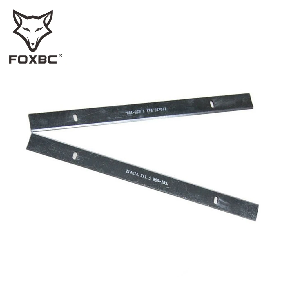 FOXBC 210x16.5x1.5mm HSS Planer Blades for ЗУБР SRF-204-1500 Combined Planing-Thicknessing Machine