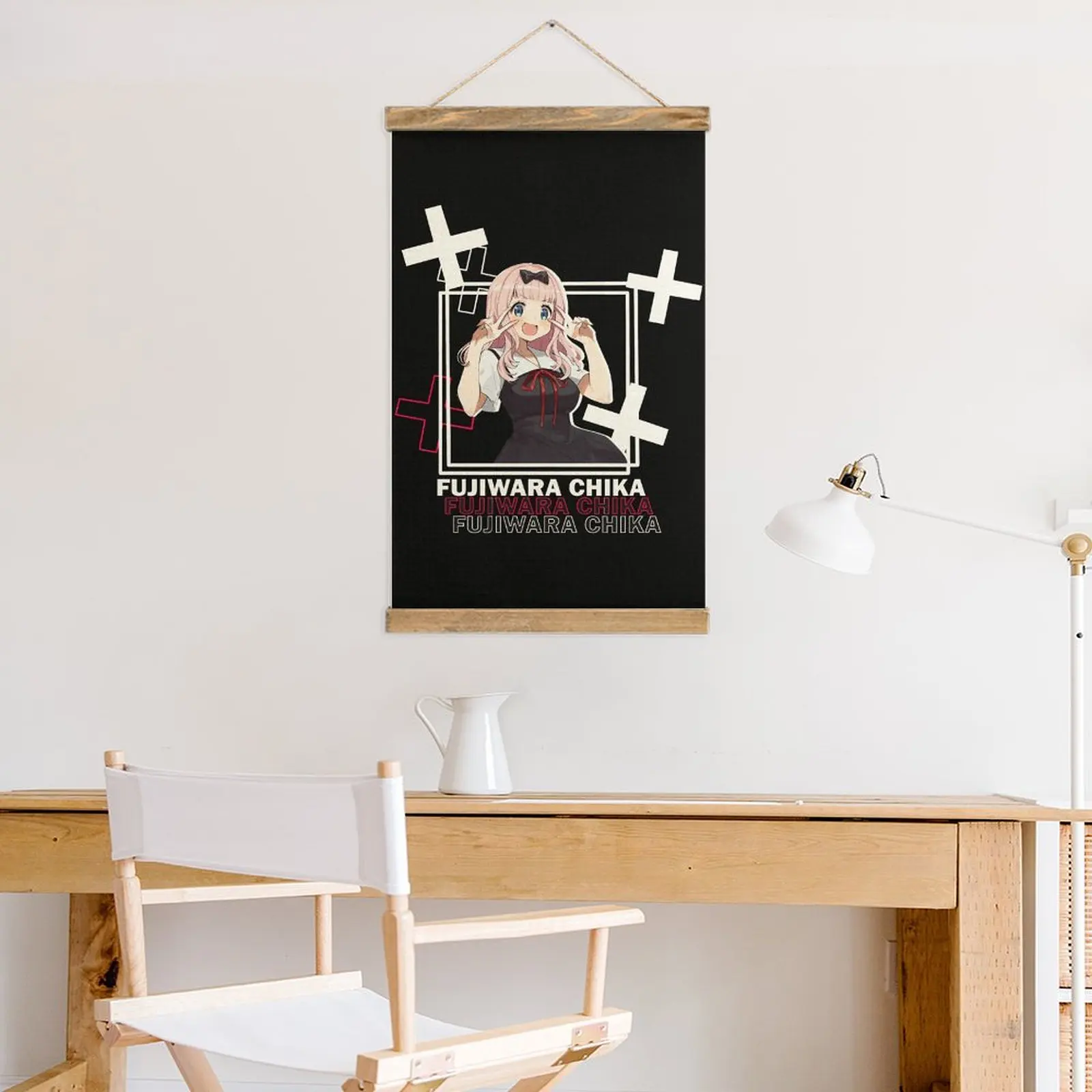 Чика Фудзивара Кагуя Сама Ва Кокорасаретай Холст Подвесная Картина Новинка