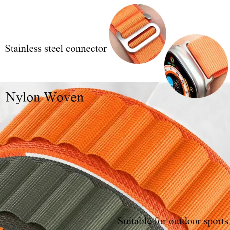 Alpine loop strap for Apple Watch Band 49mm 45mm 41mm 44mm 40mm 42mm 38mm correa bracelet iWatch Ultra series 8 se 7 6 5 4 3 2 1