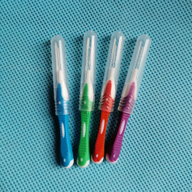 

10 Pcs/Pack Push-Pull Interdental Brush Gum Interdental Tooth Brush Orthodontic Wire Brush Toothbrush Oral Care Toothpick