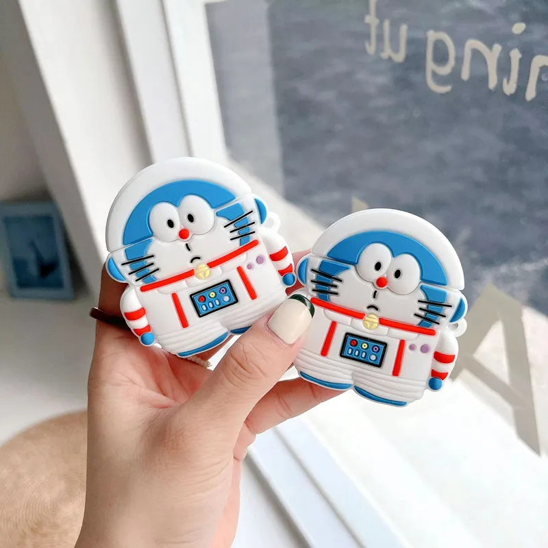 

High Quality Japan Cute Cartoon Doraemon Cat Headphone Cases For Apple Airpods 1 2 3 Pro Silicone Protection Earphone Cover Case