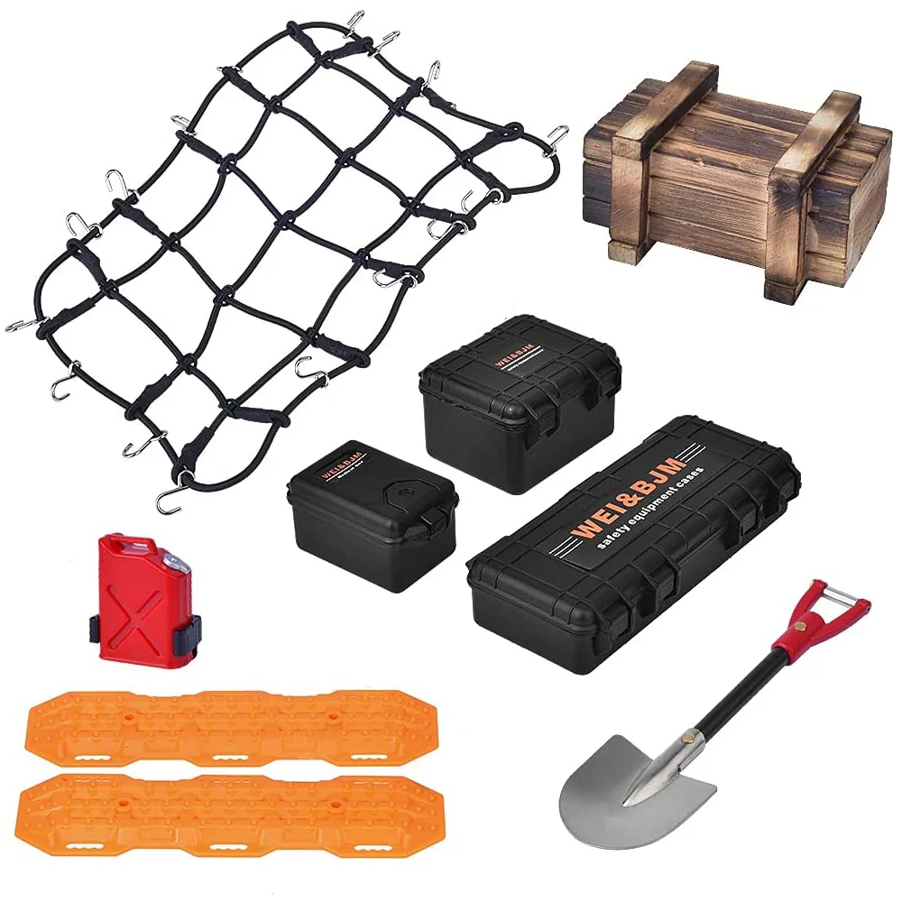 

Карман для хранения 9 в 1 с радиоуправлением, лопата для багажа, лопатка для 1/10 RC Crawler Traxxas TRX4 RC4WD D90 AXIAL SCX10