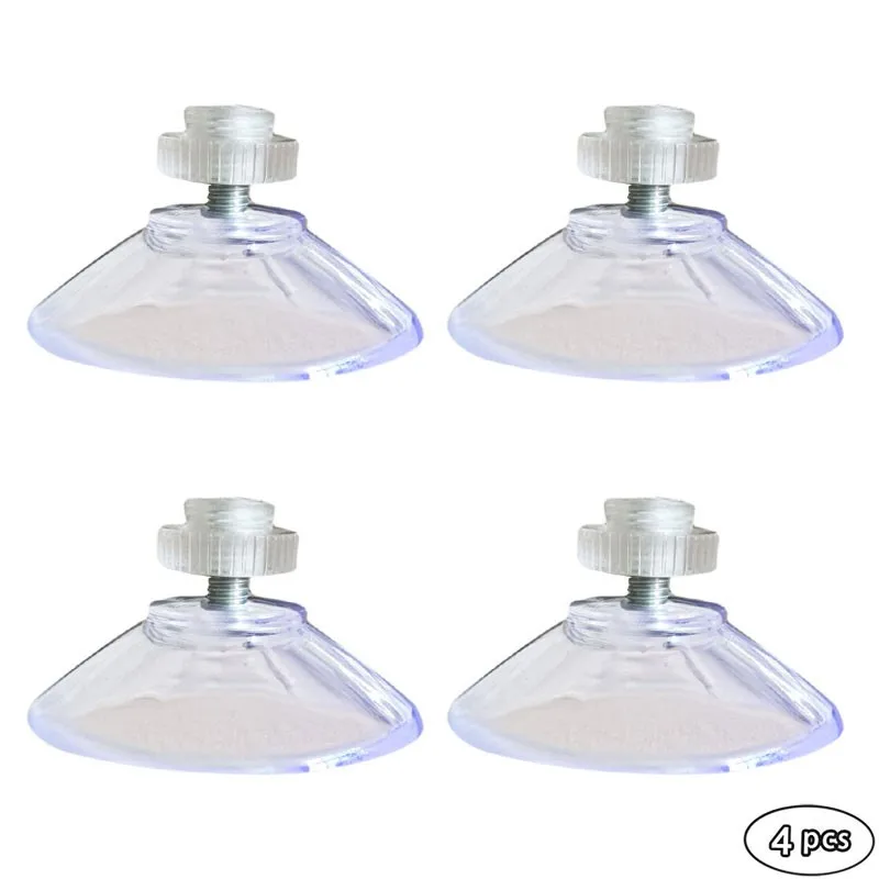 

4PCS Mushroom Head Clear Suction Cups Thumb Nut Strong Vacuum Suckers PVC Kitchen Bathroom Window Wall Car Hooks 40mm