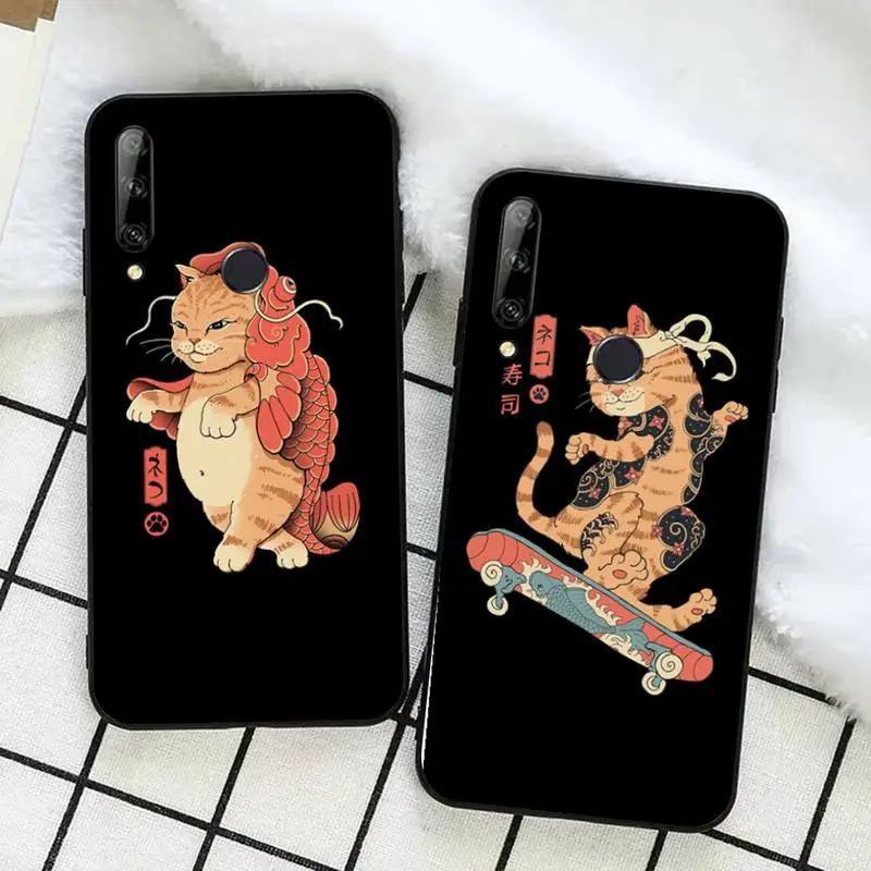 

Neko Ramen Japan Cat Anime Phone Case for Huawei Honor 10 i 8X C 5A 20 9 10 30 lite pro Voew 10 20 V30