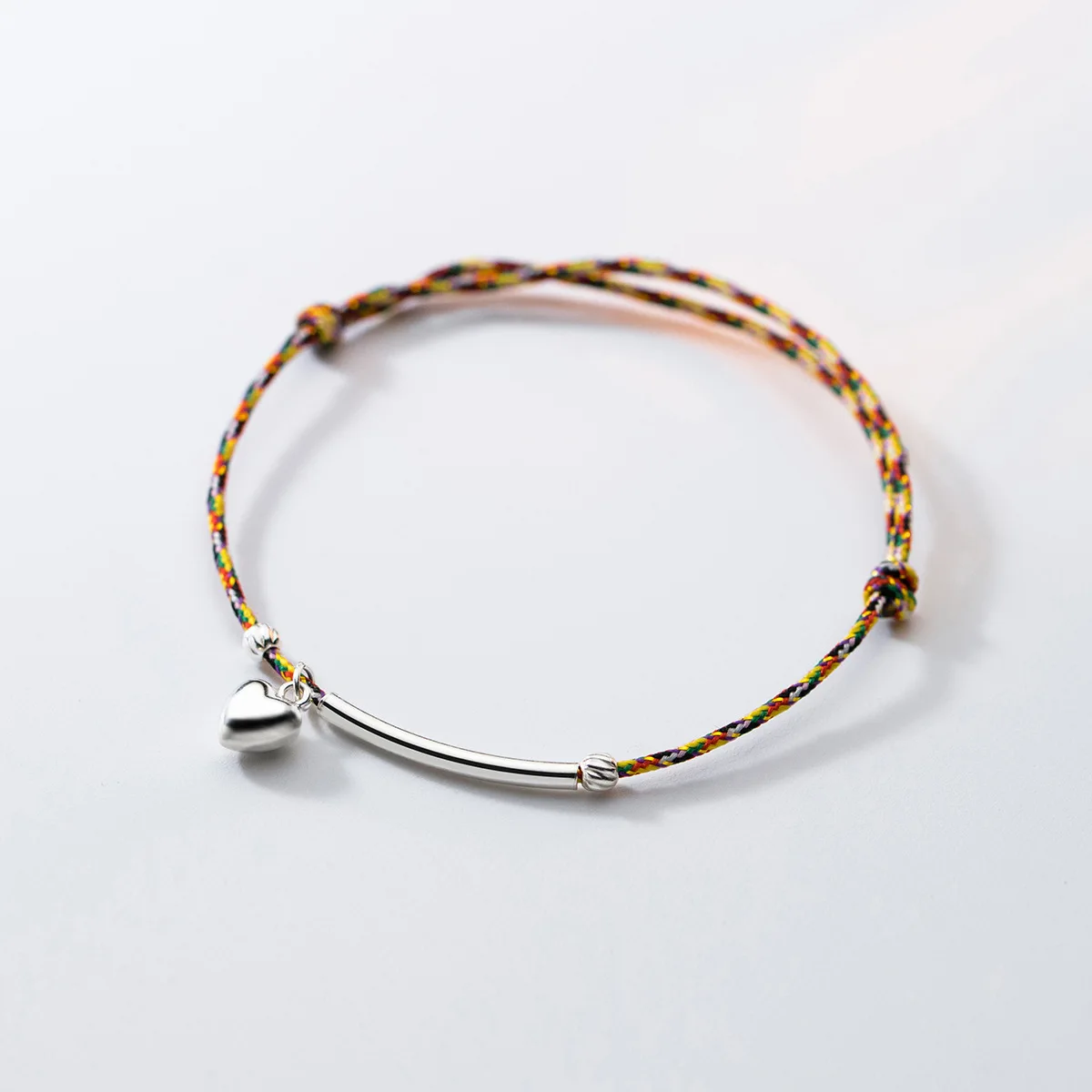 

Женский браслет из серебра 100% пробы, с подвеской в виде сердца