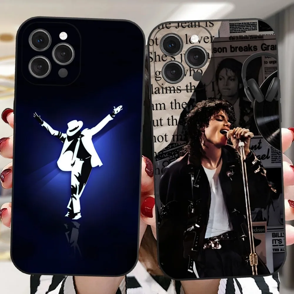 Singer M-Michael J-Jackson Phone Case For iPhone 16 15 14 13 12 11 Plus Pro Max XR XS X 7 8 SE Mini Silicone Soft