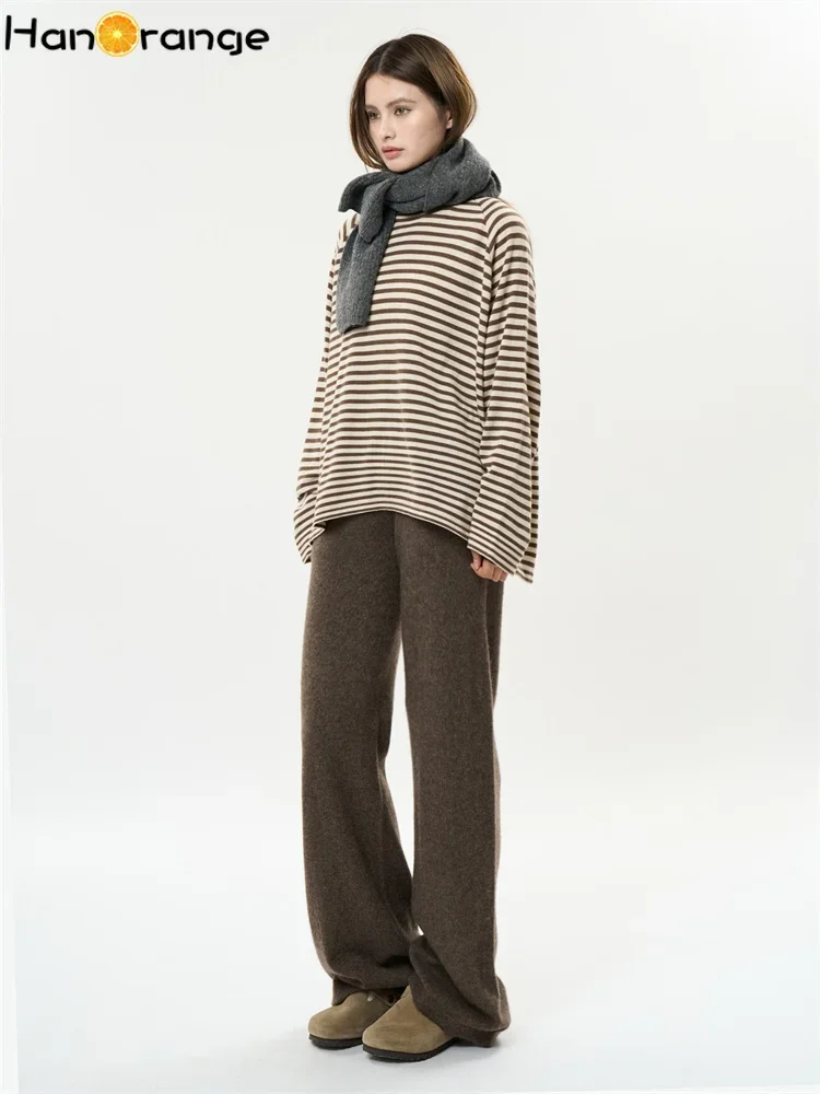 HanOrange 2024 зимние флисовые широкие брюки Lazy Yak женские мягкие липкие теплые