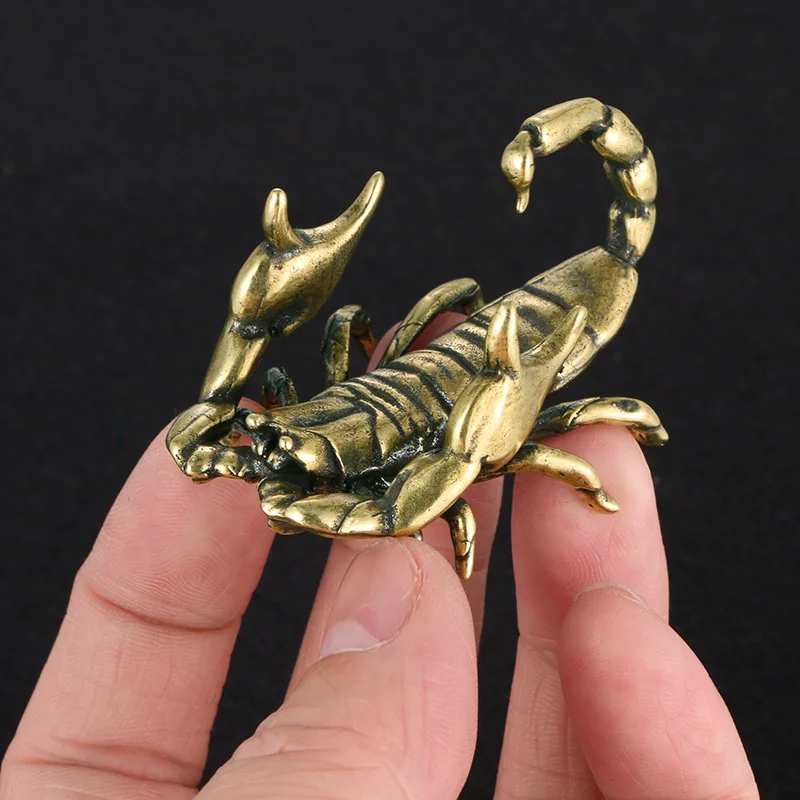 

Old Solid Copper Scorpion Pen Holder Copper Ornaments Study Office Four Treasures Ornaments Home Decoration Accessories Modern