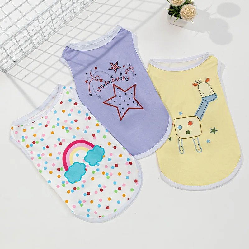 

Pet Clothes Dog Vest Pet Spring and Summer Vest Teddy Puppy Small Dogs Clothing Cat Clothes Vests Cute Star Dog Costume Yorks