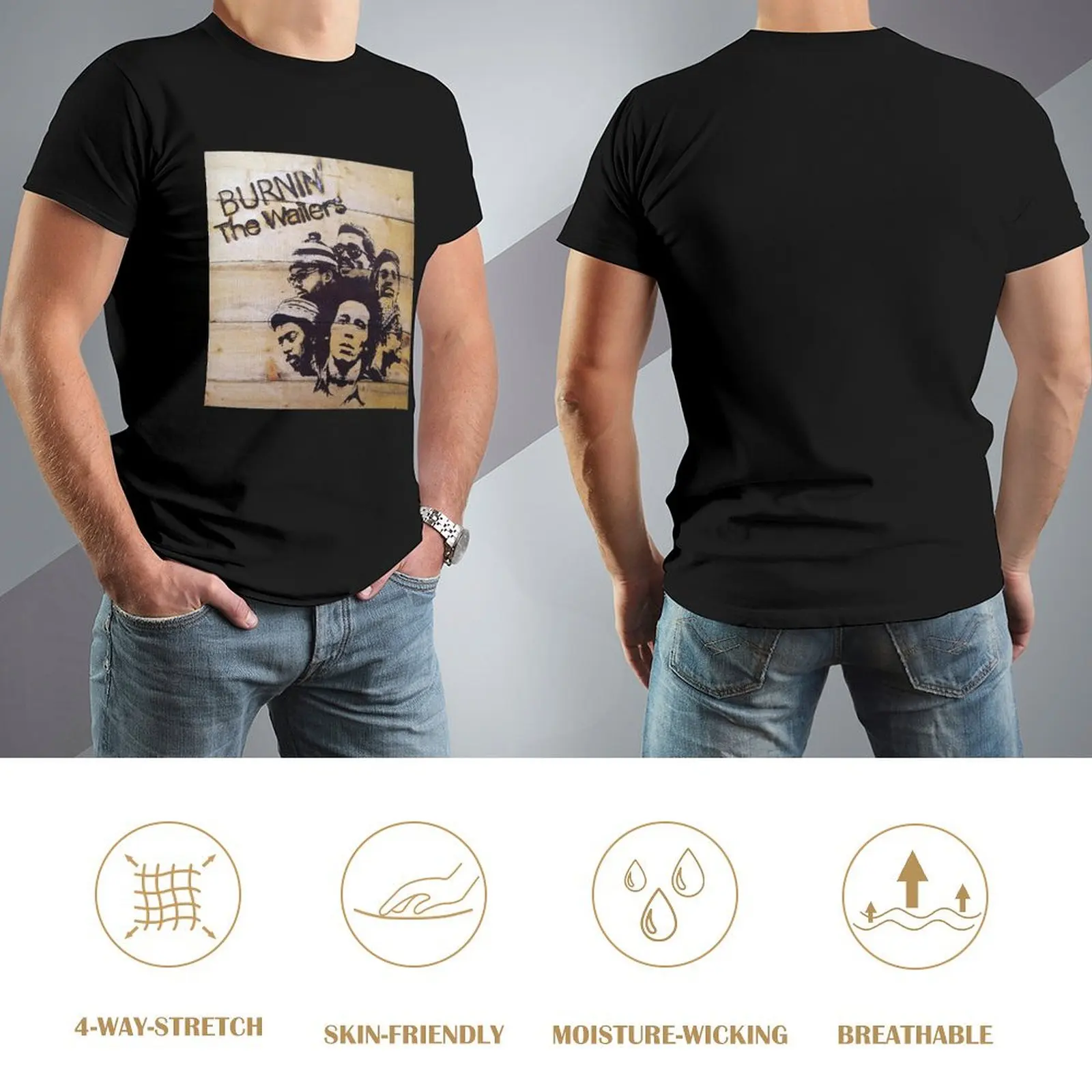 Футболка The Wailers Burnin большие футболки с аниме таможенные для мужчин