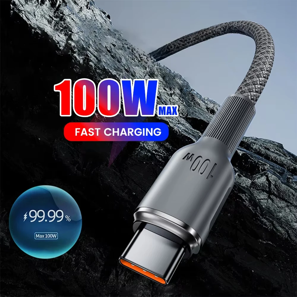 100 Вт USB C телефонный кабель Type-C сверхбыстрый зарядный для iPhone Samsung S23 S21 Redmi Huawei Xiaomi