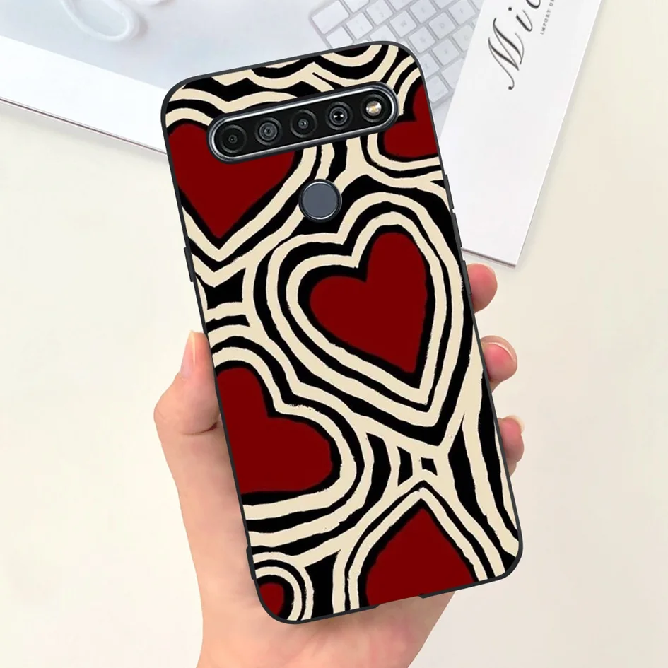 Противоударный силиконовый чехол с рисунком для LG K61 2020 дюйма