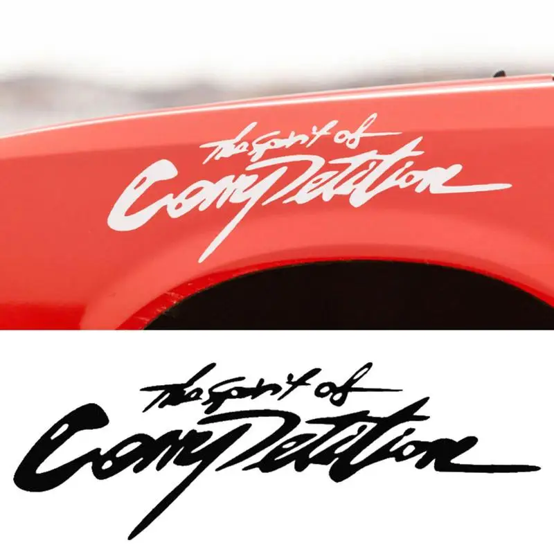 

Car Letter Decal The Spirit Of Competition Sport Style Car Body Stickers Car Decoration Weatherproof Sticker Car Decor Accessory
